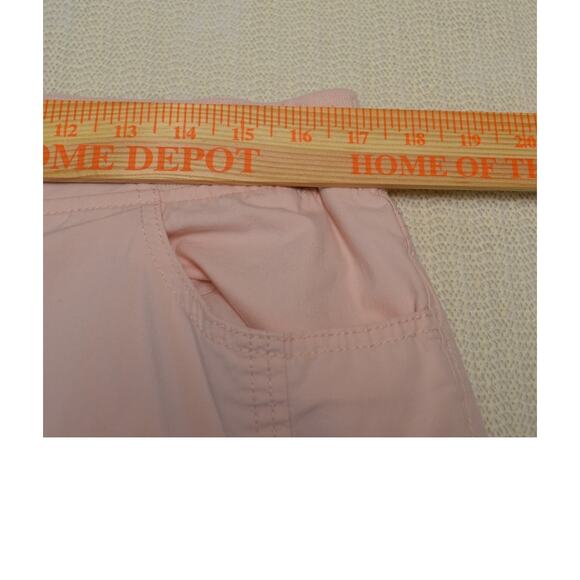 Chico's Women's Pale Pink Ankle Pants Button Roll Tab Hem Stretch Casual 2 XL - Picture 10 of 11